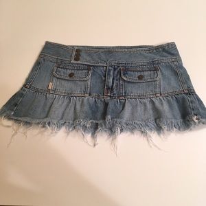 Hollister distressed denim miniskirt